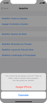 Como restaurar as configurações originais do seu aparelho - Apple iOS 13 Apple iOS 13 - Passo 7