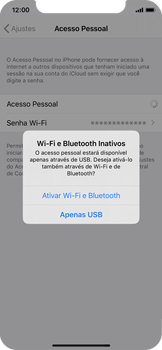 Como usar seu aparelho como um roteador de rede Wi-Fi - Apple iOS 13 Apple iOS 13 - Passo 7