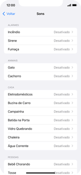 Como configurar o reconhecimento de som - Apple iOS 15 Apple iOS 15 - Passo 6