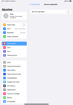 Como criar um resumo de notificações - Apple iPad Air - Passo 4