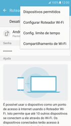 Como usar seu aparelho como um roteador de rede Wi-Fi - Samsung Galaxy S7 Edge - Passo 8