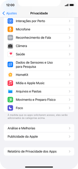 Como ver o relatório de privacidade dos aplicativos - Apple iOS 15 Apple iOS 15 - Passo 3