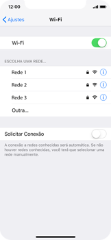 Como se conectar a uma rede Wi-Fi - Apple iOS 12 Apple iOS 12 - Passo 5