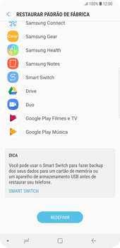 Como restaurar as configurações originais do seu aparelho - Samsung Galaxy S9 Plus - Passo 7