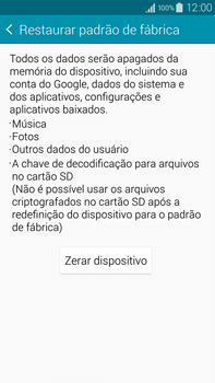 Como restaurar as configurações originais do seu aparelho - Samsung Galaxy Note - Passo 6