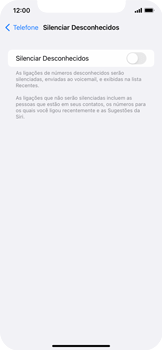 Como bloquear chamadas de números desconhecidos - Apple iOS 15 Apple iOS 15 - Passo 4