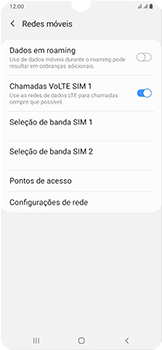 Como ativar e desativar o roaming de dados - Samsung Galaxy A50 - Passo 5