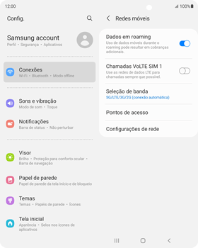 Como ativar e desativar o roaming de dados - Samsung Galaxy Z Fold2 5G - Passo 5