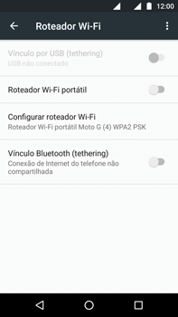 Como usar seu aparelho como um roteador de rede Wi-Fi - Motorola Moto G (4ª Geração) - Passo 9