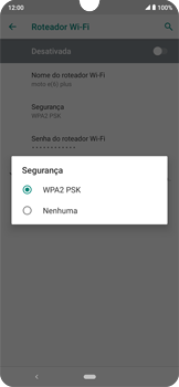 Como usar seu aparelho como um roteador de rede Wi-Fi - Motorola Moto E6 Plus - Passo 10