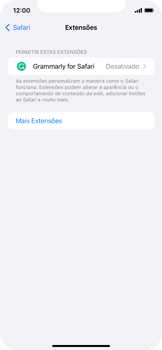 Como adicionar extensões ao Safari - Apple iOS 15 Apple iOS 15 - Passo 10