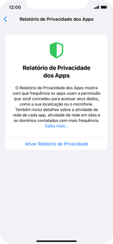 Como ver o relatório de privacidade dos aplicativos - Apple iOS 15 Apple iOS 15 - Passo 4