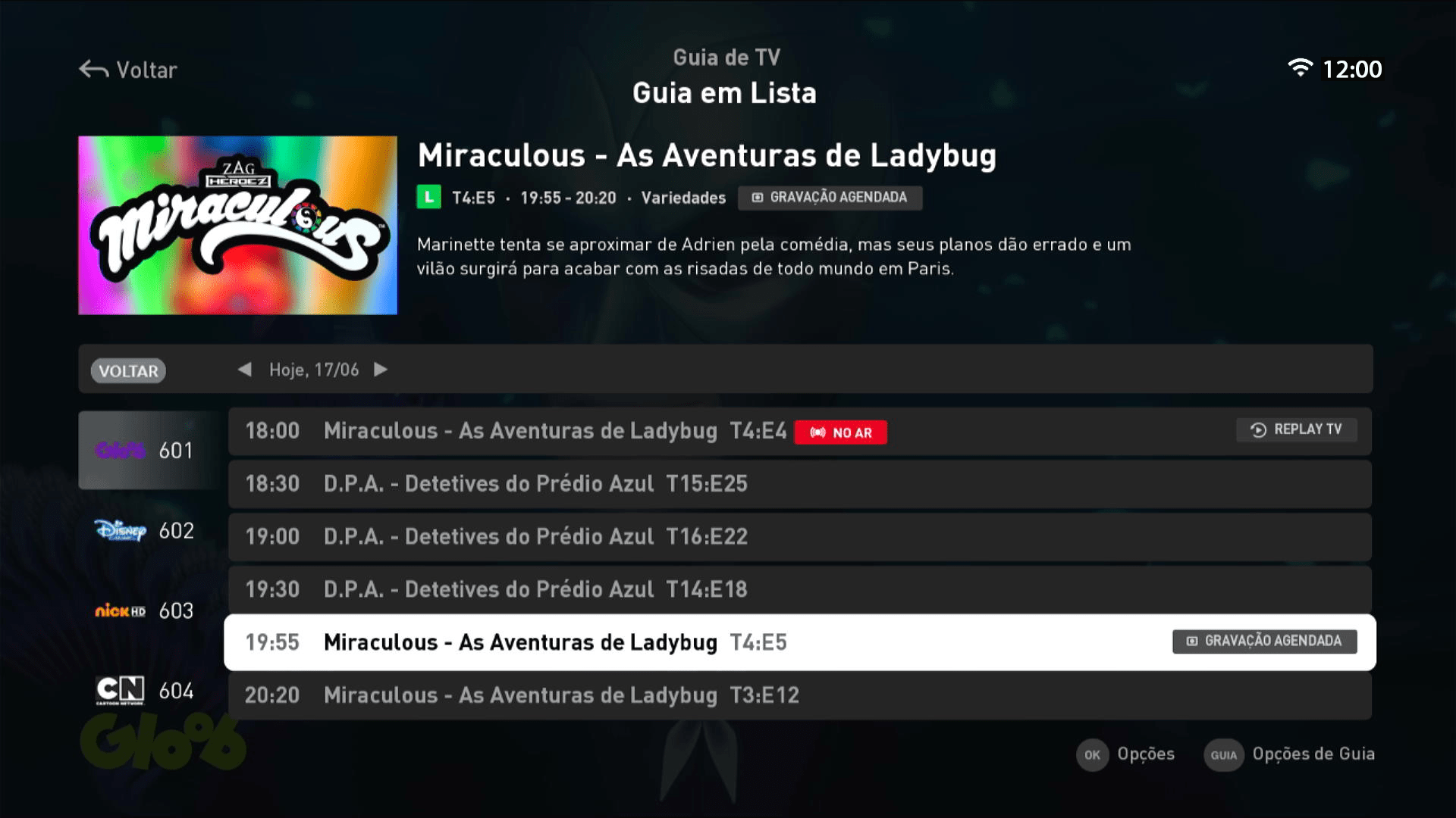 Claro TV+ S4KW3 Interface de TV