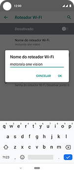 Como usar seu aparelho como um roteador de rede Wi-Fi - Motorola One Vision - Passo 8