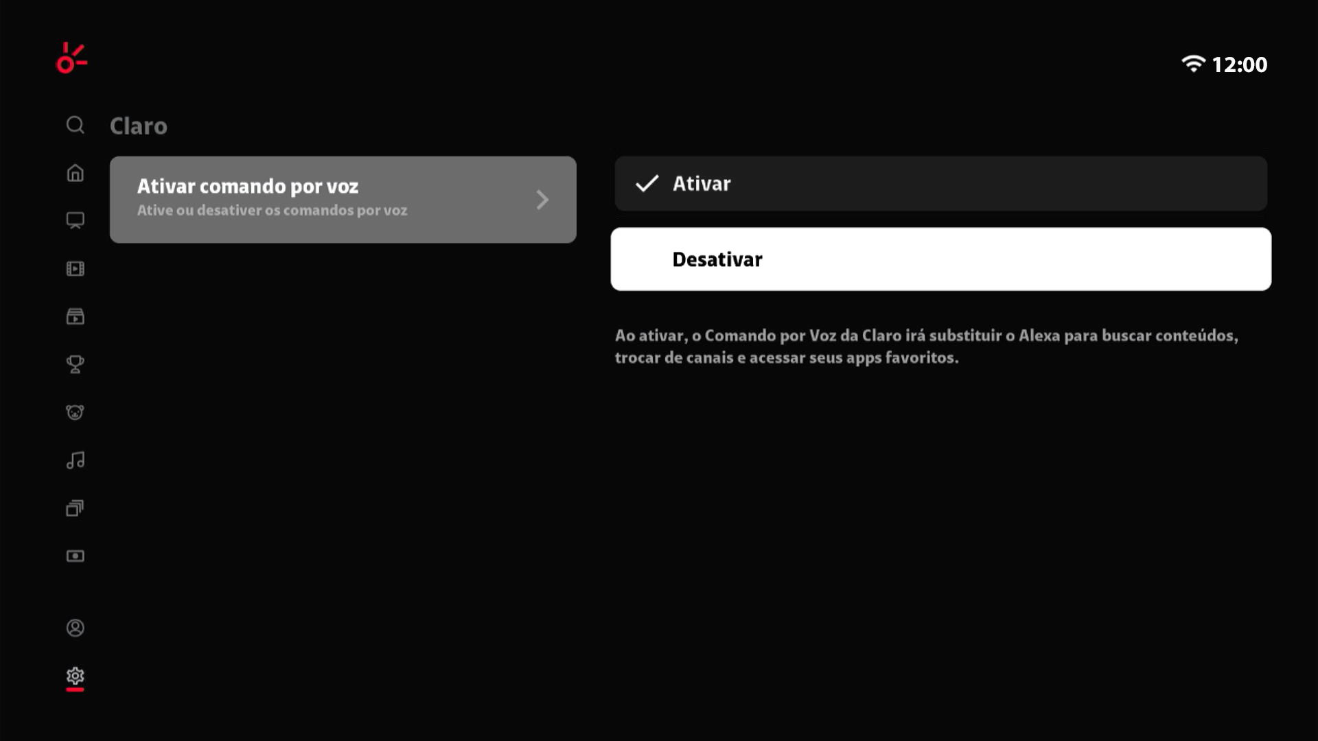 Clarotv+ v5 Interface de TV
