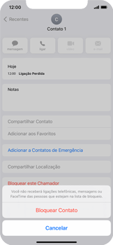 Como bloquear chamadas de um número específico - Apple iOS 15 Apple iOS 15 - Passo 5