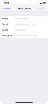 Como configurar seu celular para receber e enviar e-mails - Apple iOS 12 Apple iOS 12 - Passo 7