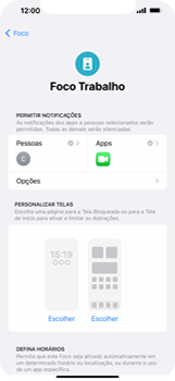 Como ativar o modo Foco - Apple iOS 16 Apple iOS 16 - Passo 16