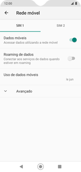 Como ativar e desativar o roaming de dados - LG K22 - Passo 5