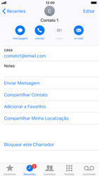 Como bloquear chamadas de um número específico - Apple iPhone 6 - Passo 5