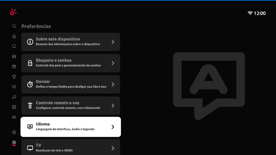 Clarotv+ v5 Interface de TV