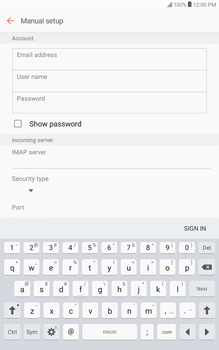 Galaxy Tab E - Setup email, step 9