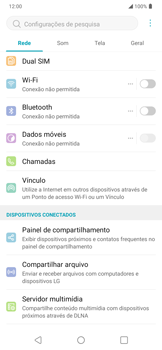 Como encontrar o número de IMEI do seu aparelho - LG K40S - Passo 3