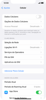 Como ativar e desativar uma rede de dados - Apple iOS 15 Apple iOS 15 - Passo 5