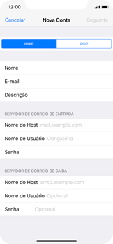 Como configurar seu celular para receber e enviar e-mails - Apple iOS 11 Apple iOS 11 - Passo 10