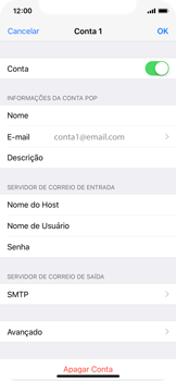Como configurar seu celular para receber e enviar e-mails - Apple iOS 11 Apple iOS 11 - Passo 21