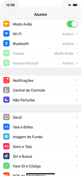 Como ativar e desativar o modo avião no seu aparelho - Apple iOS 11 Apple iOS 11 - Passo 4