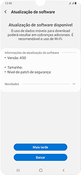 Como atualizar o software do seu aparelho - Samsung Galaxy A50 - Passo 7