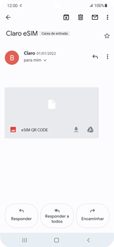 Como ativar o eSIM através do QR Code recebido via e-mail - Samsung Galaxy S22 - Passo 7