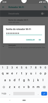 Como usar seu aparelho como um roteador de rede Wi-Fi - Motorola Moto E6 Plus - Passo 12