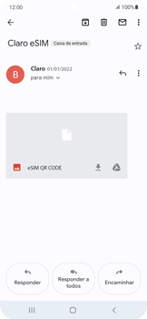 Como ativar o eSIM através do QR Code recebido via e-mail - Samsung Galaxy S22 - Passo 6
