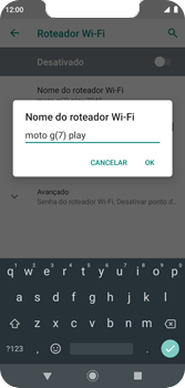 Como usar seu aparelho como um roteador de rede Wi-Fi - Motorola Moto G7 Play - Passo 8