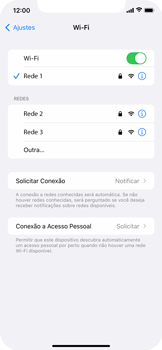 Como se conectar a uma rede Wi-Fi - Apple iOS 15 Apple iOS 15 - Passo 7