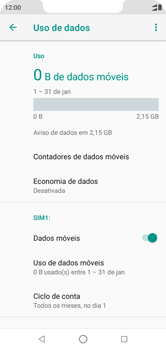 Como definir um aviso e limite de uso de dados - Motorola One - Passo 5