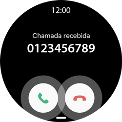 Como atender ou rejeitar uma ligação no Galaxy Watch - Samsung Galaxy Watch 7 - Passo 1