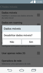 Como ativar e desativar uma rede de dados - LG F60 - Passo 7