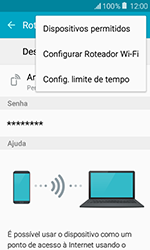 Como usar seu aparelho como um roteador de rede Wi-Fi - Samsung Galaxy J1 - Passo 7