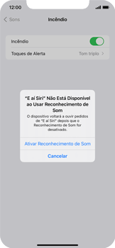 Como configurar o reconhecimento de som - Apple iOS 15 Apple iOS 15 - Passo 8