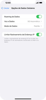 Como ativar e desativar o roaming de dados - Apple iOS 16 Apple iOS 16 - Passo 5