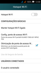 Como usar seu aparelho como um roteador de rede Wi-Fi - Huawei Y3 - Passo 9