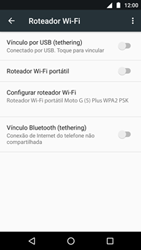Como usar seu aparelho como um roteador de rede Wi-Fi - Motorola Moto G5 Plus - Passo 6