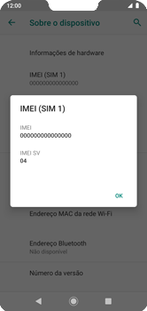Como encontrar o número de IMEI do seu aparelho - Motorola Moto G7 Power - Passo 6