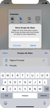 Como agrupar abas no Safari - Apple iOS 15 Apple iOS 15 - Passo 5