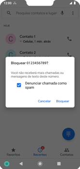 Como bloquear chamadas de um número específico - Motorola Moto G7 Power - Passo 7