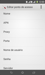 Como configurar a internet do seu aparelho (APN) - Sony Xperia E1 - Passo 11