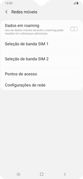 Como selecionar o tipo de rede adequada - Samsung Galaxy A20 - Passo 5